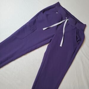 Figs Women's Size XS Zamora 2.0 Jogger Scrub Pants High Waist Purple W18SW2005